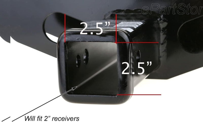MULL USA Flag Metal Hitch Cover Plug (Fits 2.5" Receiver, Black) - Image 3